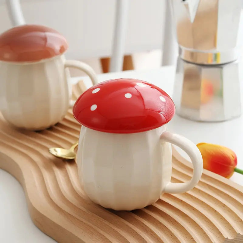 Mushroom Cup With Lid Mug