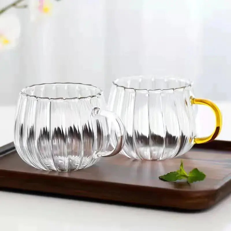 Striped Glass Mug Set