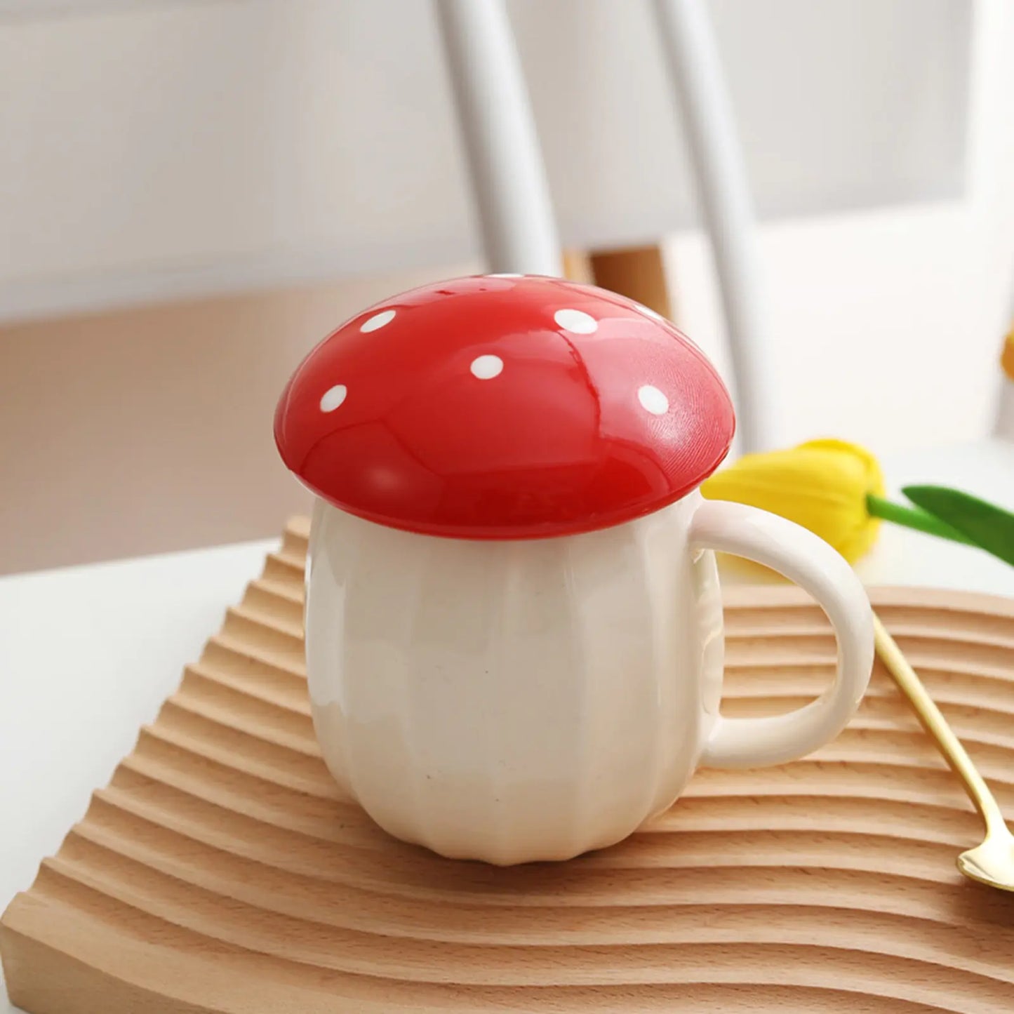 Mushroom Cup With Lid Mug