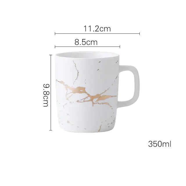 Marble Gold Inlay Mug