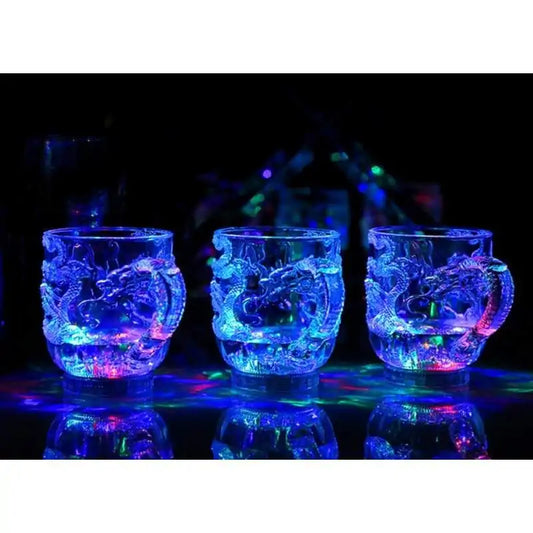 LED Flashing Water Cup Dragon Pattern Mug