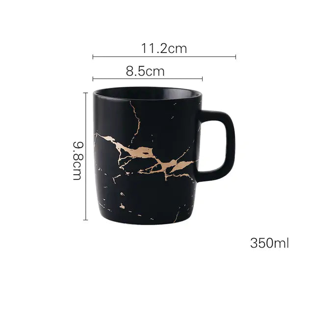 Marble Gold Inlay Mug