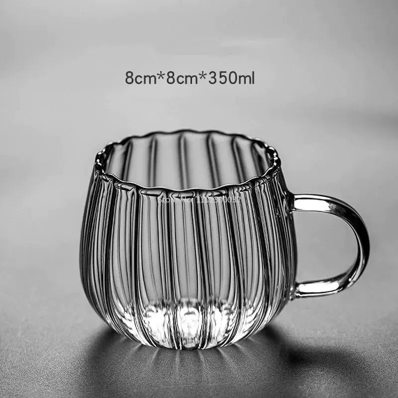 Striped Glass Mug Set