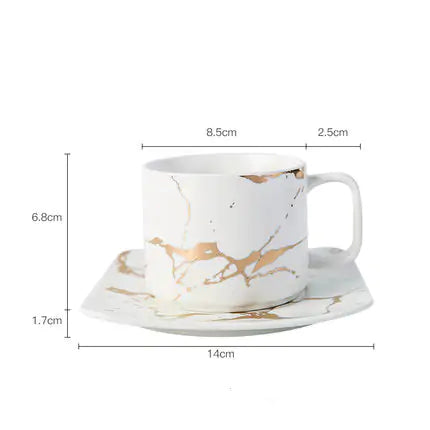 Marble Gold Inlay Mug