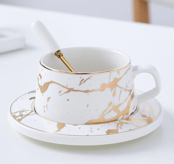 Marble Gold Inlay Mug