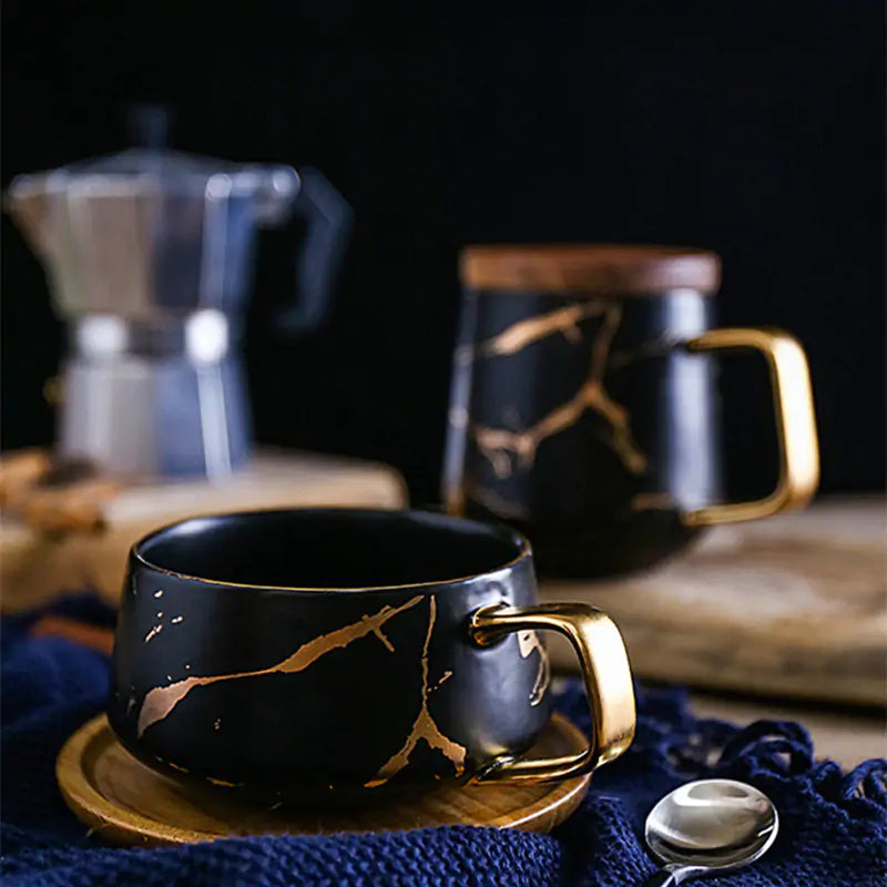 Marble Gold Inlay Mug