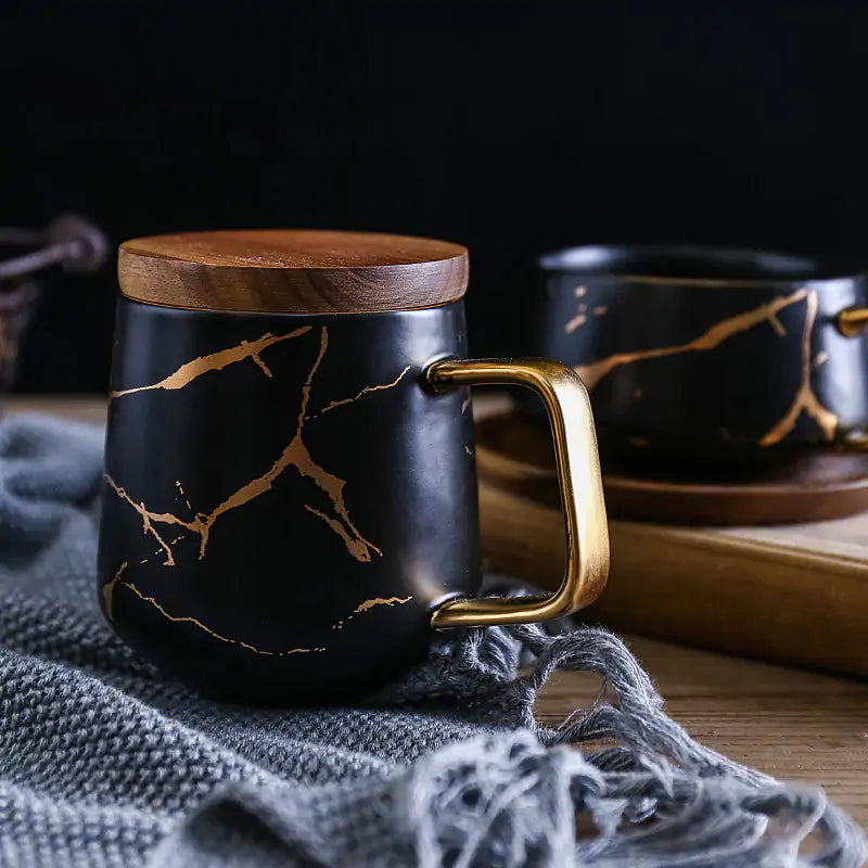 Marble Gold Inlay Mug