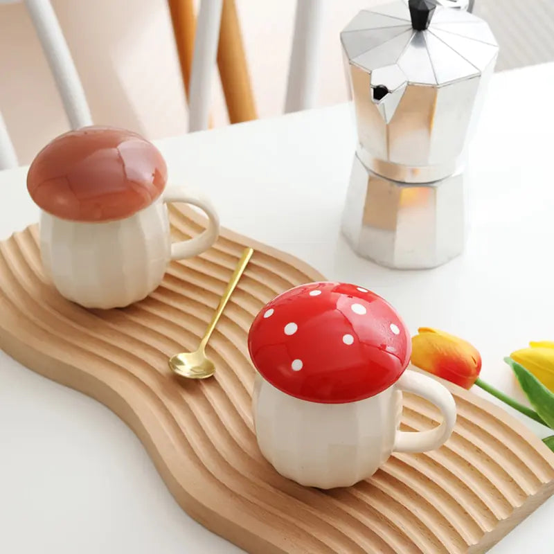 Mushroom Cup With Lid Mug