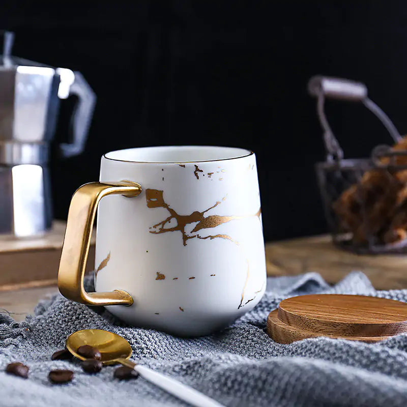 Marble Gold Inlay Mug