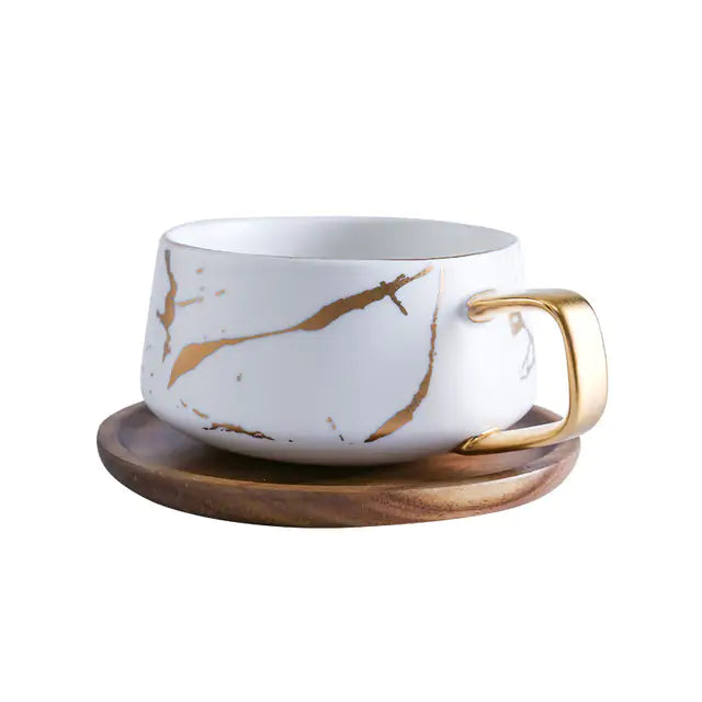 Marble Gold Inlay Mug